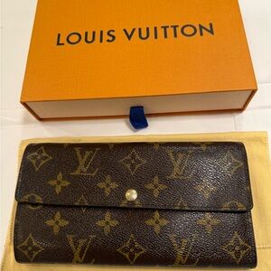 Louis Vuitton Sarah Monogram Canvas 10 Card Slot Wallet